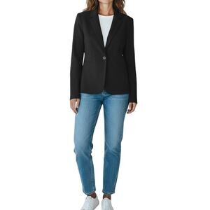 Love Tree Women’s Stretch Blazer Black Unlined Tailored Jacket | Size Large